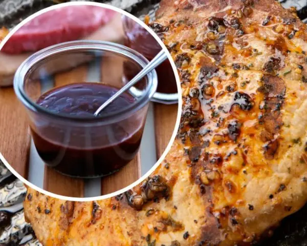 Soczysty schab z grilla, polany aromatycznym sosem BBQ. Idealny na letnie wieczory.